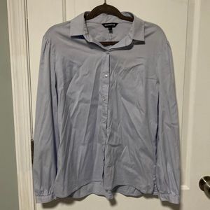 Express light blue button down shirt size L
